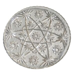 ⏳️Vintage⏳️ ANCHOR HOCKING 11" Crystal Glass American Presscut Platter